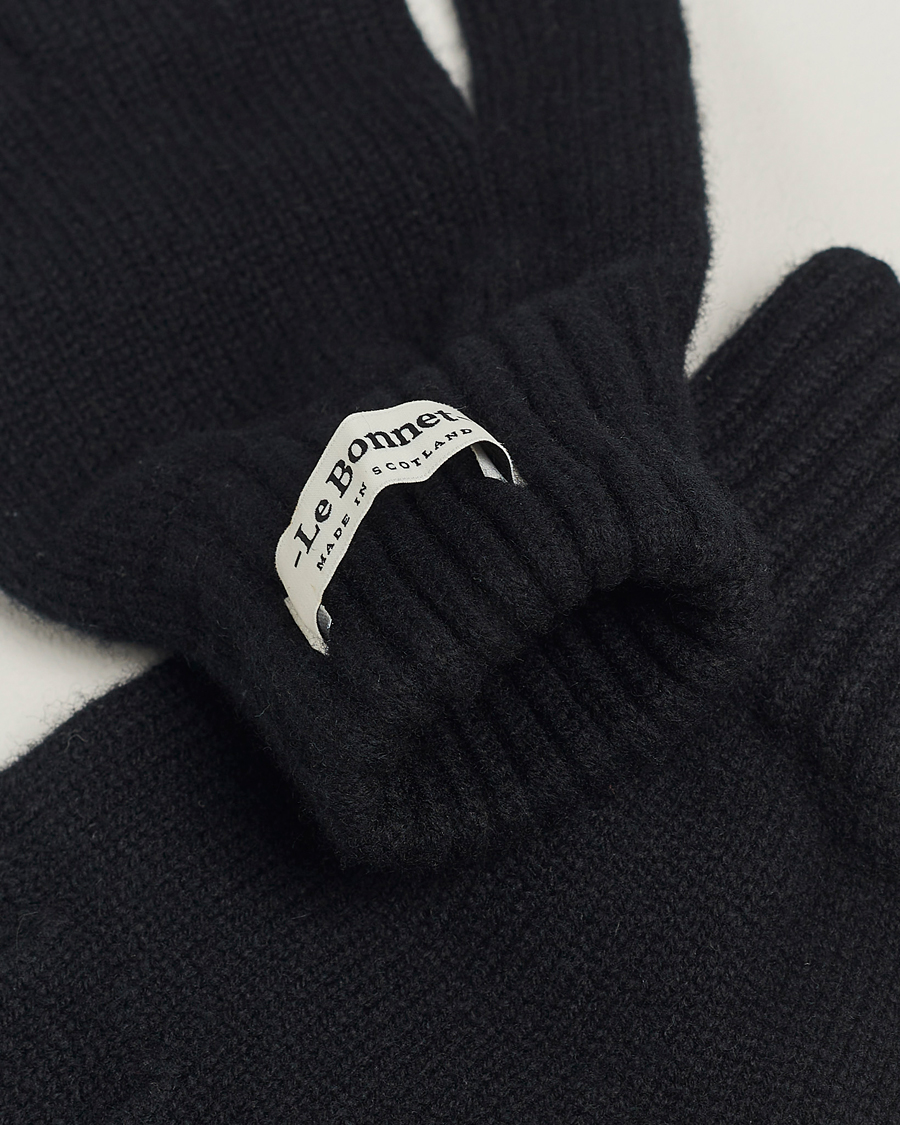Herre | Le Bonnet | Le Bonnet | Merino Wool Gloves Onyx