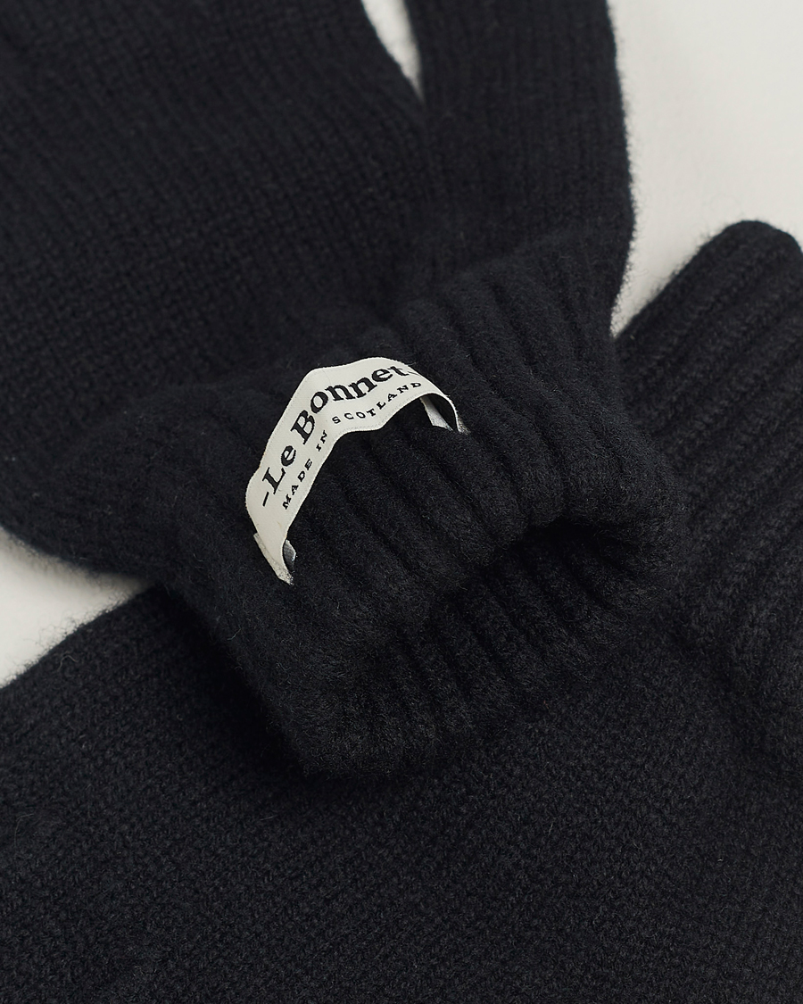 Herre | Varmende tilbehør | Le Bonnet | Merino Wool Gloves Onyx