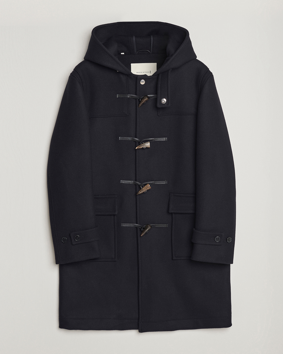 Herre | Jakker | Mackintosh | Weir Wool Hooded Duffle Navy