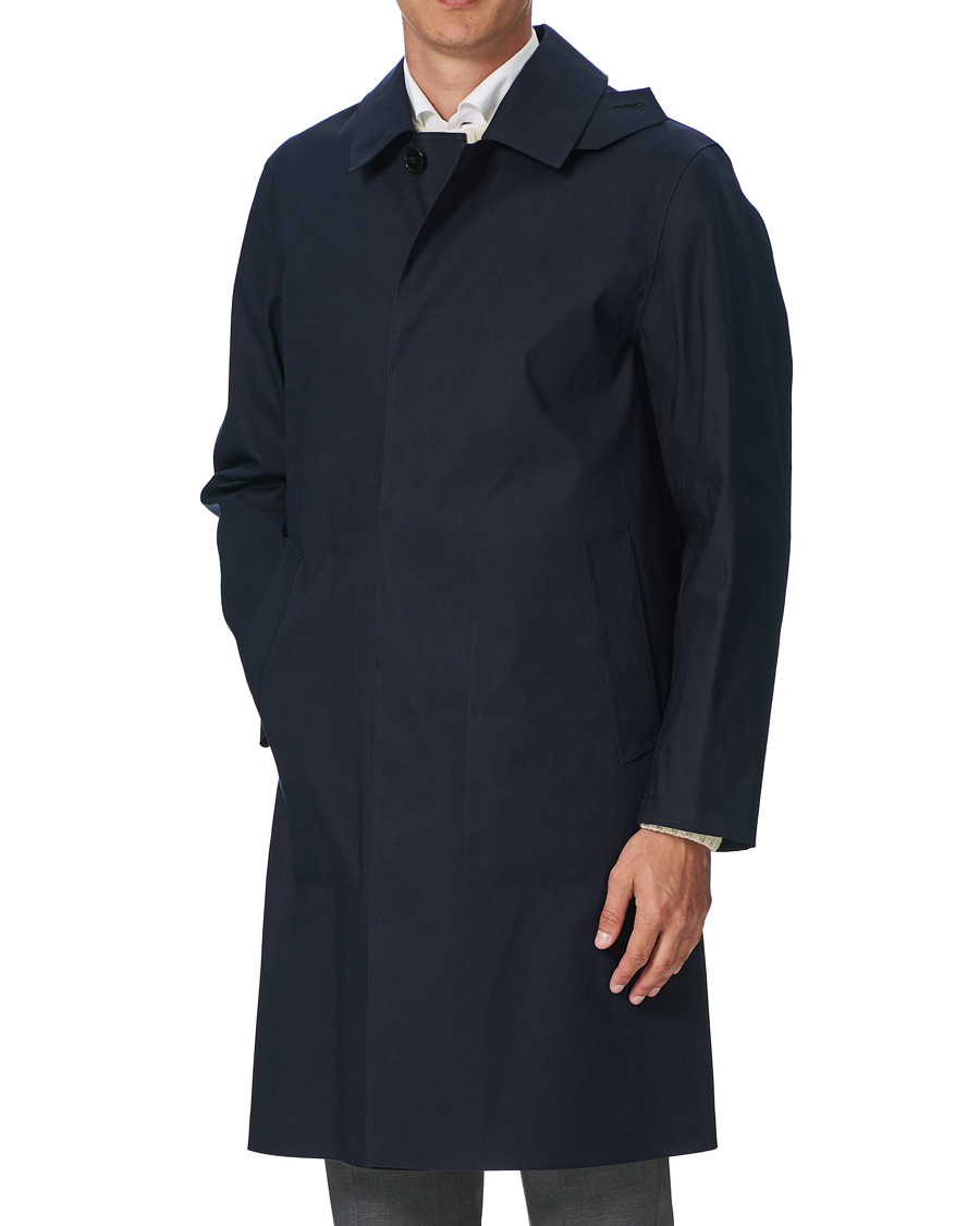 Herre | Jakker | Mackintosh | Oxford Bonded Cotton Coat Navy