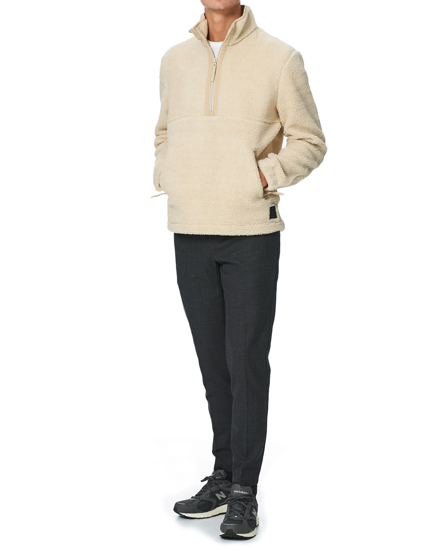 Herre | Gensere | Samsøe Samsøe | Samsøe & Samsøe Timo Fleece Half Zip Brown Rice
