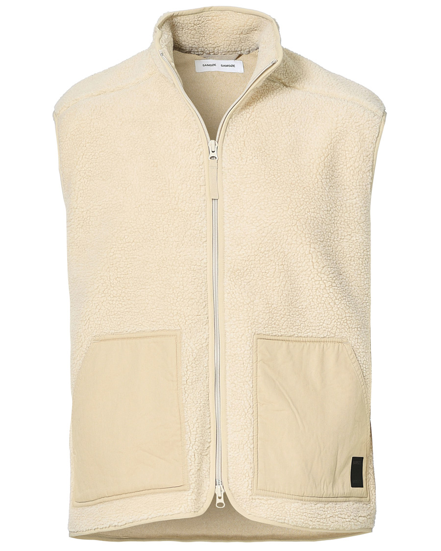 Herre | Gensere | Samsøe Samsøe | Samsøe & Samsøe Tim Fleece Vest Brown Rice