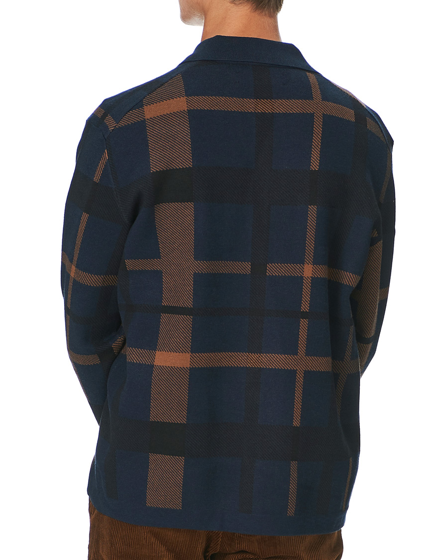 Herre | Gensere | Samsøe Samsøe | Samsøe & Samsøe Ryder Checked Cardigan Sky Captain