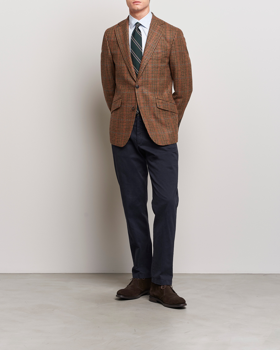 Herre | Dressjakker | Walker Slater | Edward Lambswool Houndstooth Blazer Tan