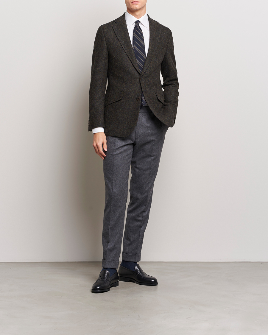 Herre | Dressjakker | Walker Slater | Edward Wool Donegal Blazer Dark Brown