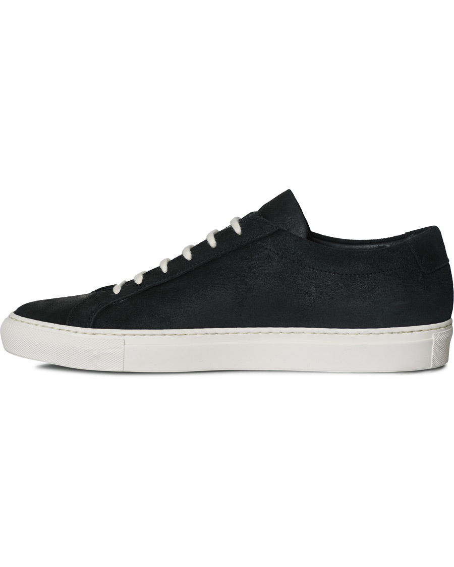 Herre | Common Projects Original Achilles Sneaker Black Waxed Suede | Common Projects | Original Achilles Sneaker Black Waxed Suede