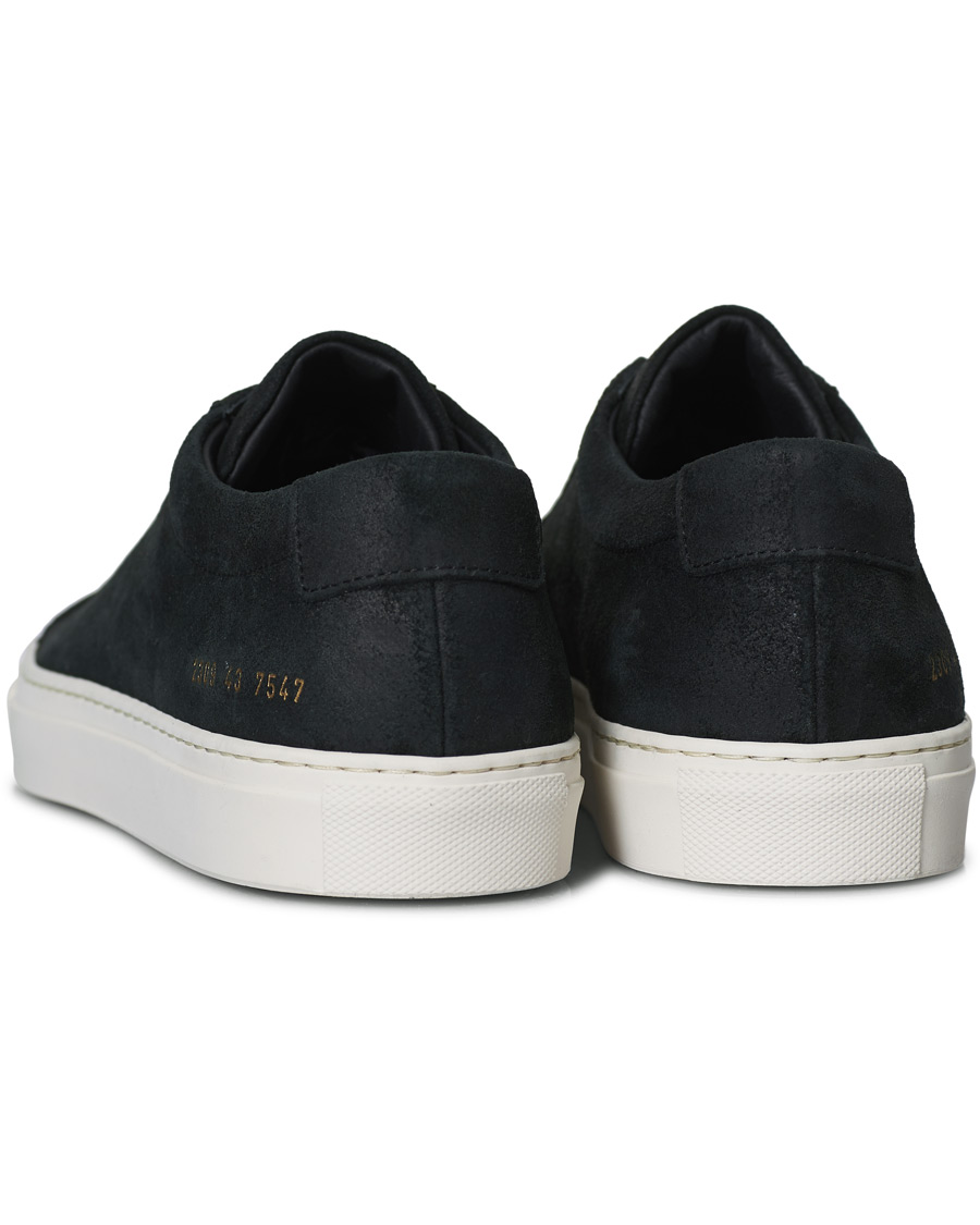 Herre | Common Projects Original Achilles Sneaker Black Waxed Suede | Common Projects | Original Achilles Sneaker Black Waxed Suede
