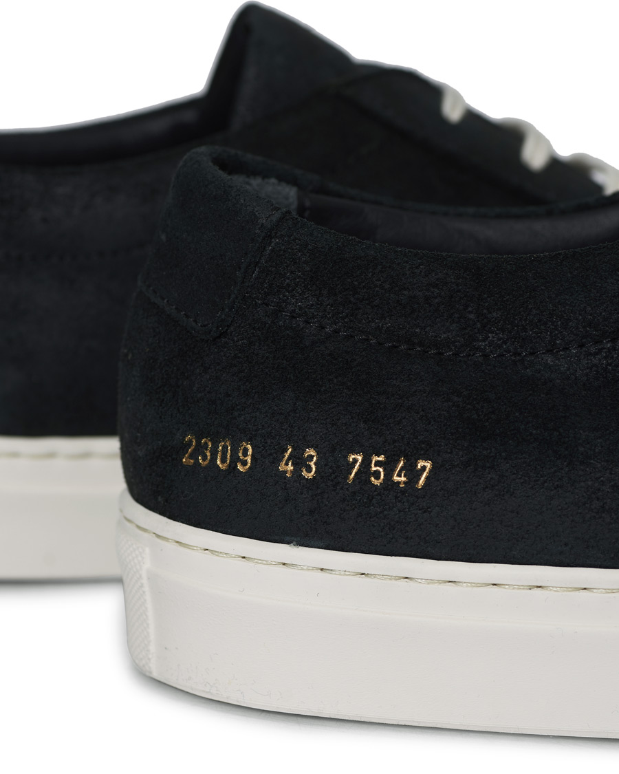 Herre | Common Projects Original Achilles Sneaker Black Waxed Suede | Common Projects | Original Achilles Sneaker Black Waxed Suede