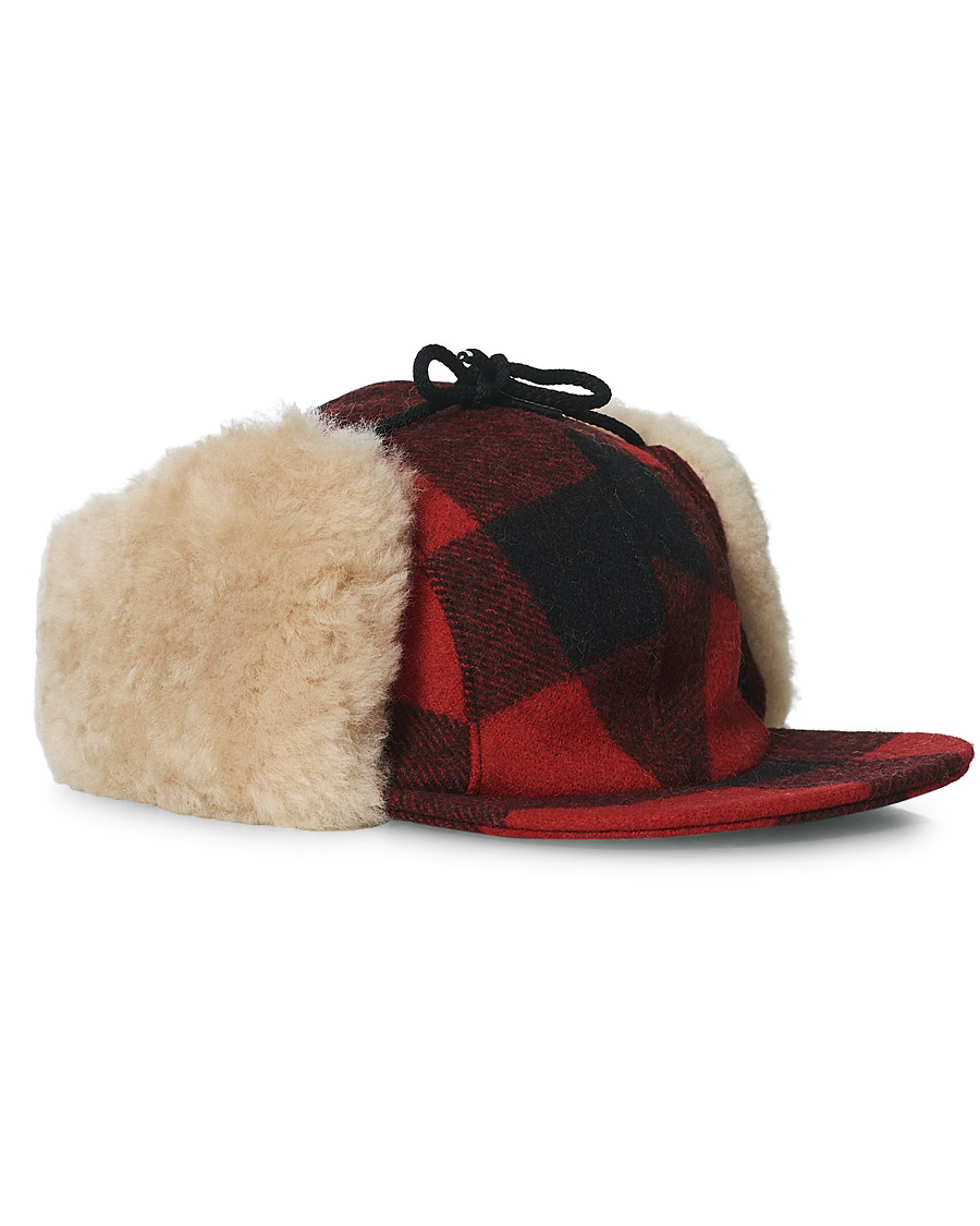 Herre | Filson Double Mackinaw Cap Red/Black | Filson | Double Mackinaw Cap Red/Black