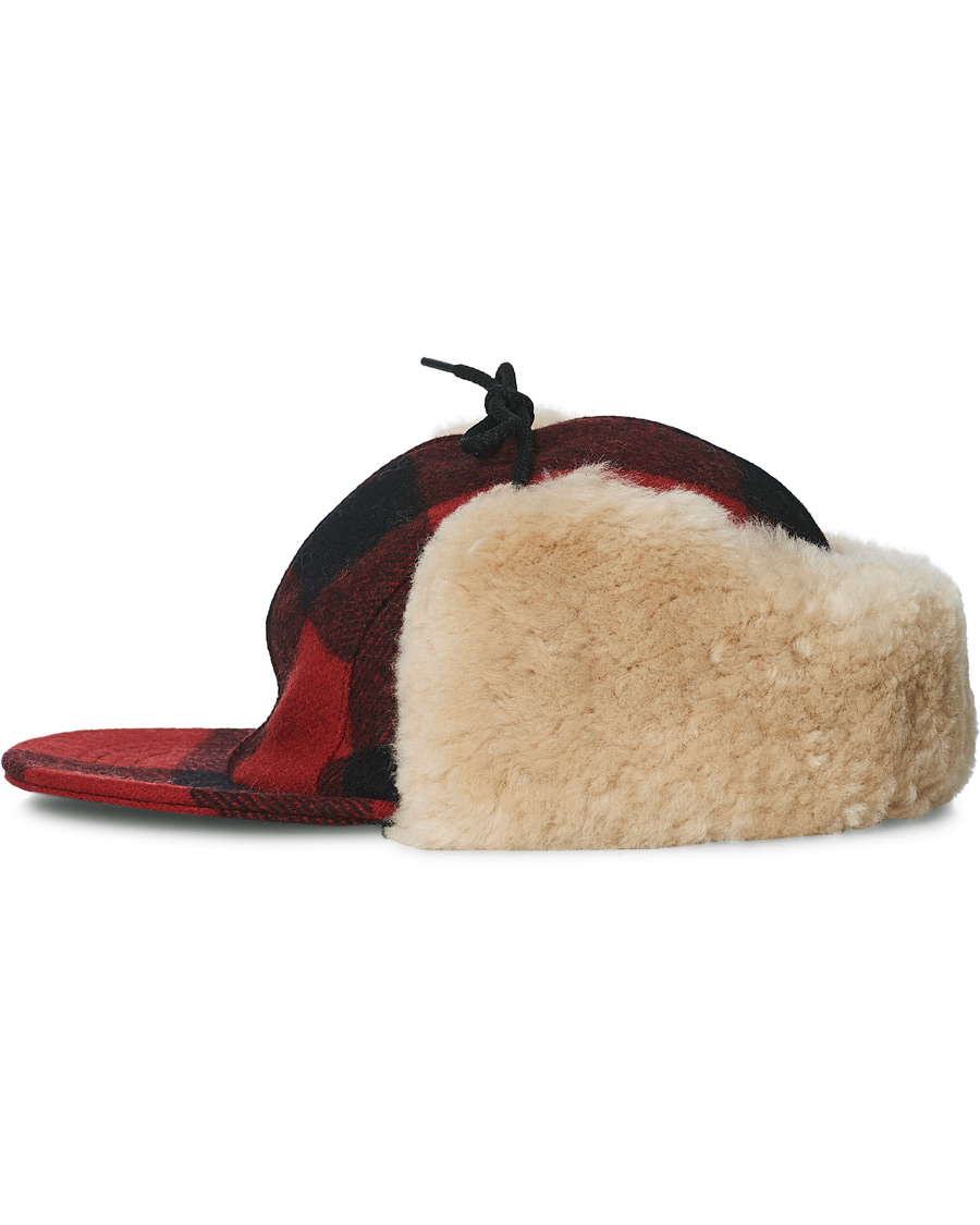 Herre | Filson Double Mackinaw Cap Red/Black | Filson | Double Mackinaw Cap Red/Black