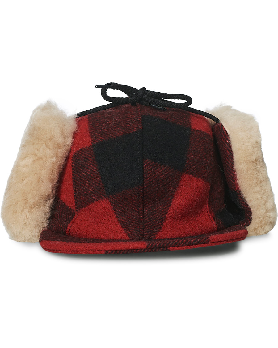 Herre | Filson Double Mackinaw Cap Red/Black | Filson | Double Mackinaw Cap Red/Black