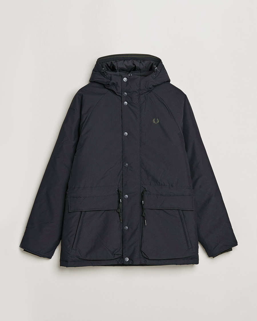 Herre | Jakker | Fred Perry | Padded Zip Through Parka Black