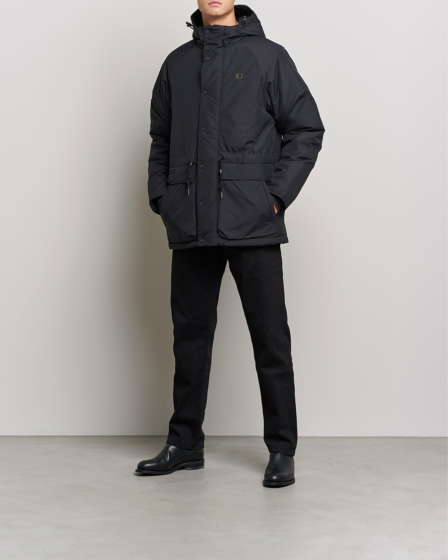 Herre | Jakker | Fred Perry | Padded Zip Through Parka Black