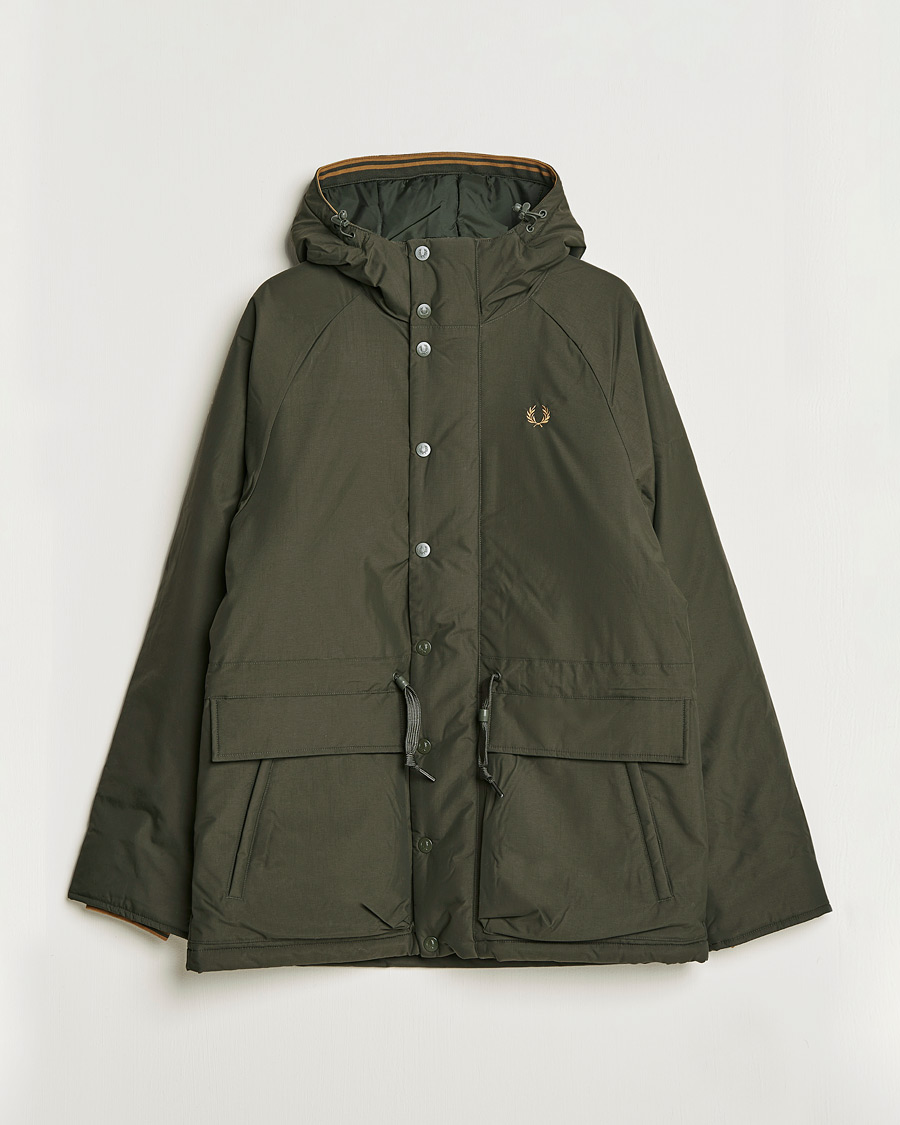 Herre | Jakker | Fred Perry | Padded Zip Through Parka  Hunting Green