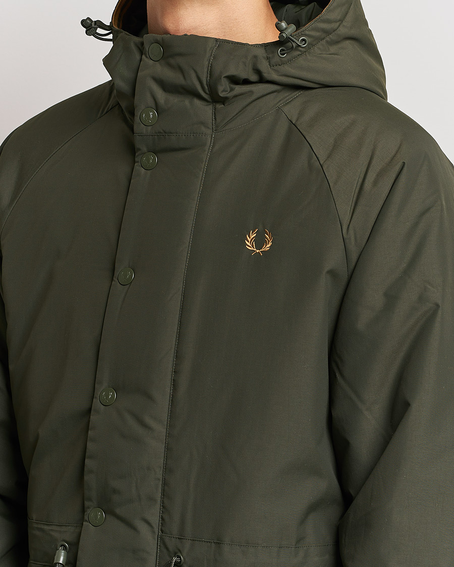 Herre | Jakker | Fred Perry | Padded Zip Through Parka  Hunting Green