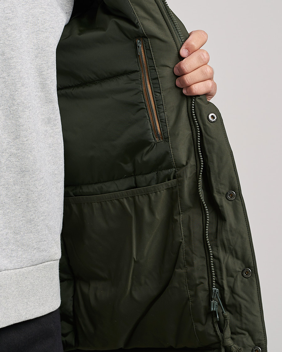 Herre | Jakker | Fred Perry | Padded Zip Through Parka  Hunting Green