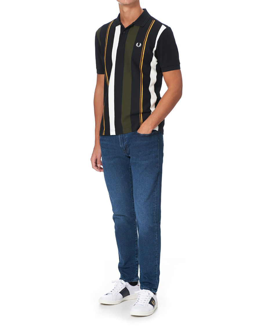 Herre | Pikéer | Fred Perry | Knitted Striped Poloshirt Black
