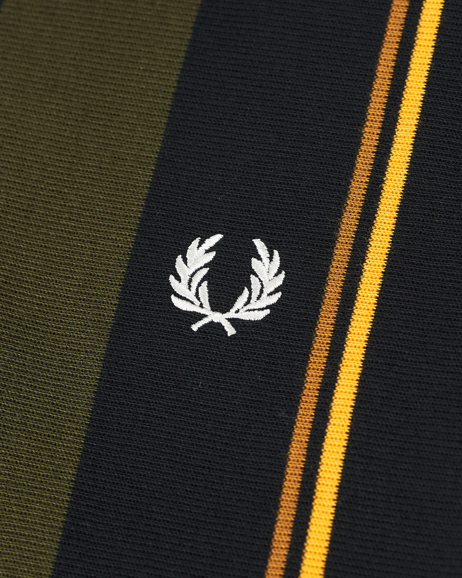 Herre | Pikéer | Fred Perry | Knitted Striped Poloshirt Black