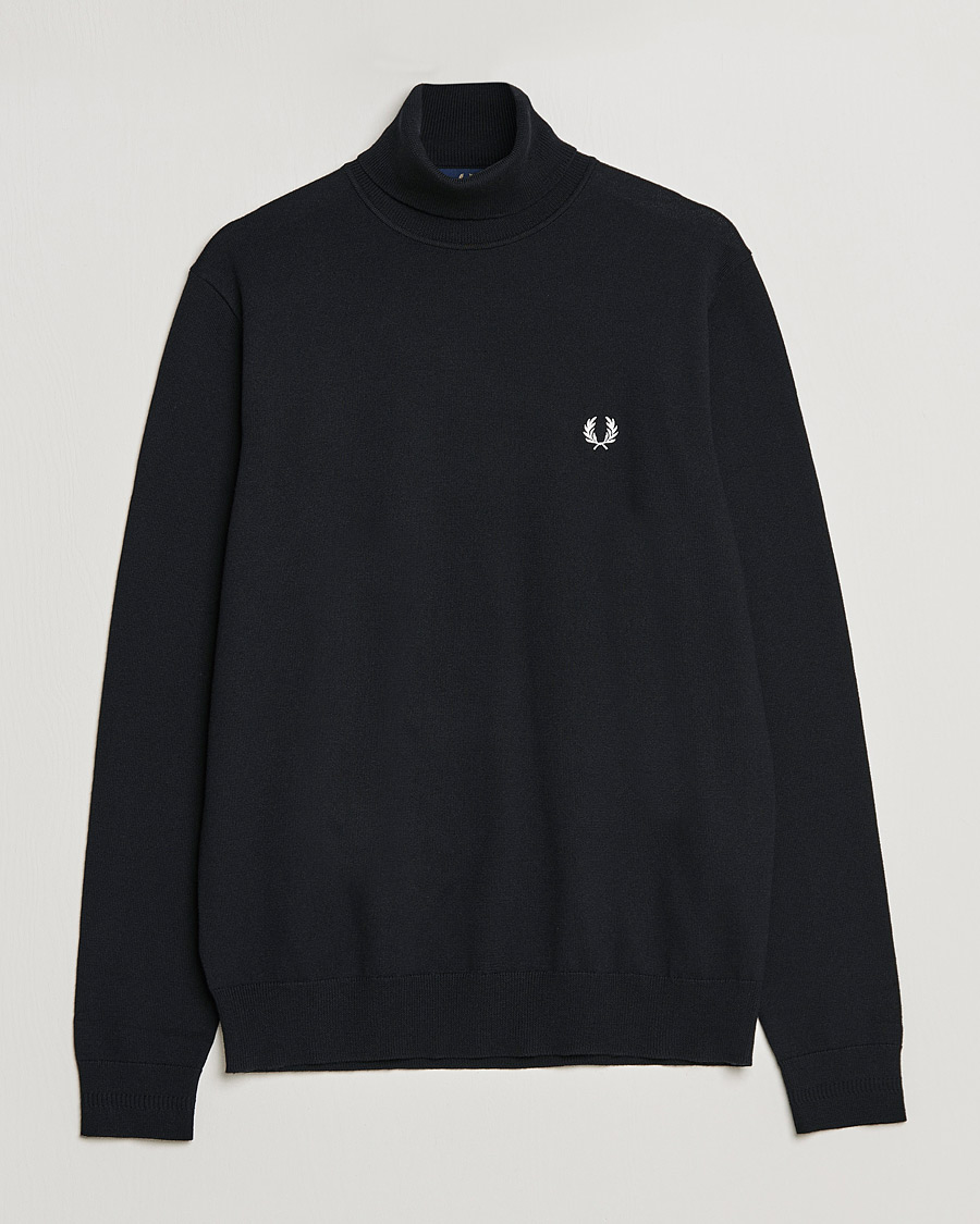 Herre | Gensere | Fred Perry | Roll Neck Jumper Black