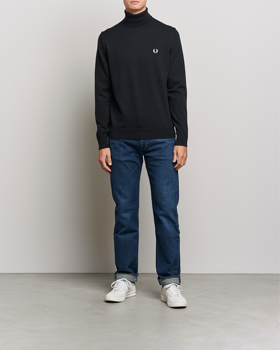 Herre | Gensere | Fred Perry | Roll Neck Jumper Black
