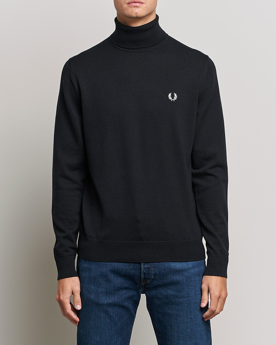 Herre | Gensere | Fred Perry | Roll Neck Jumper Black