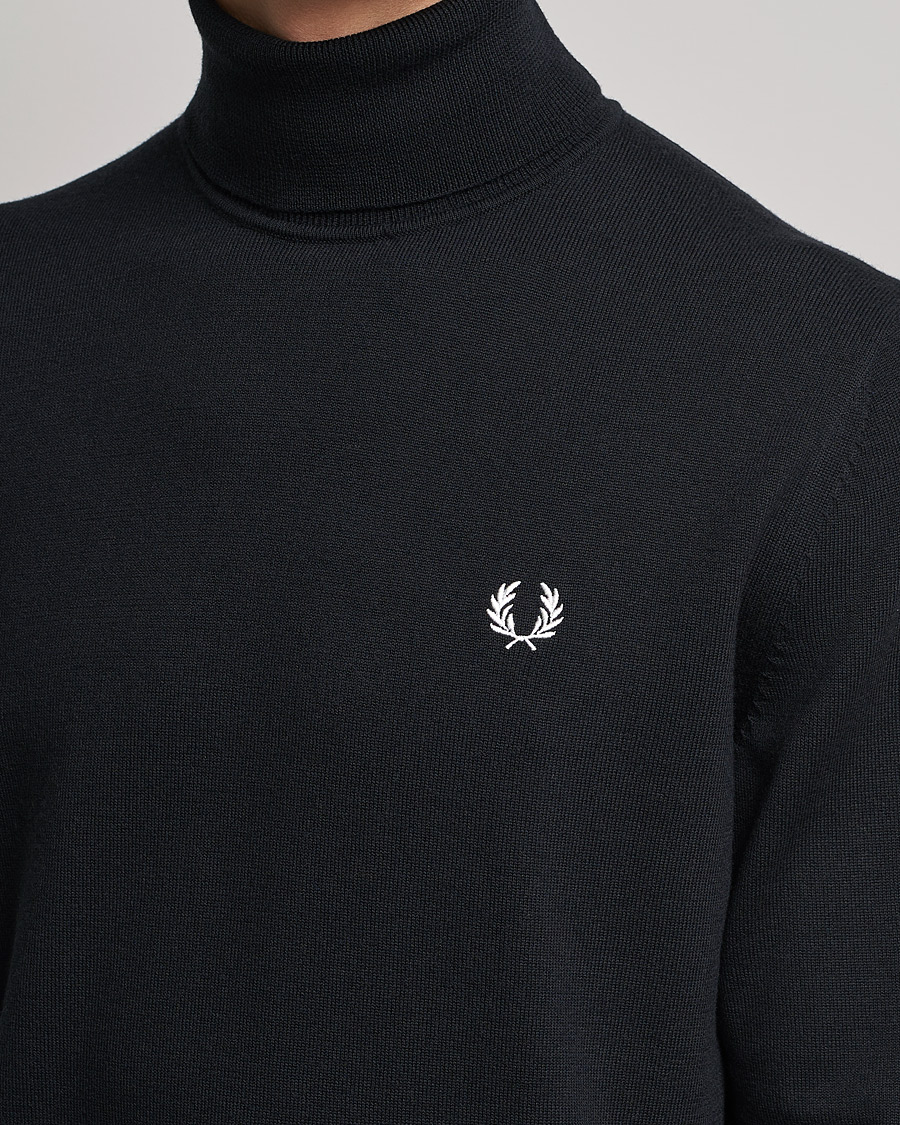 Herre | Gensere | Fred Perry | Roll Neck Jumper Black