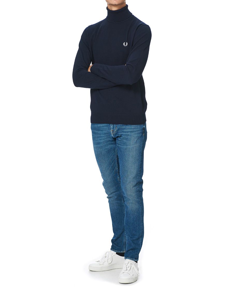 Herre | Gensere | Fred Perry | Rollneck Jumper Navy