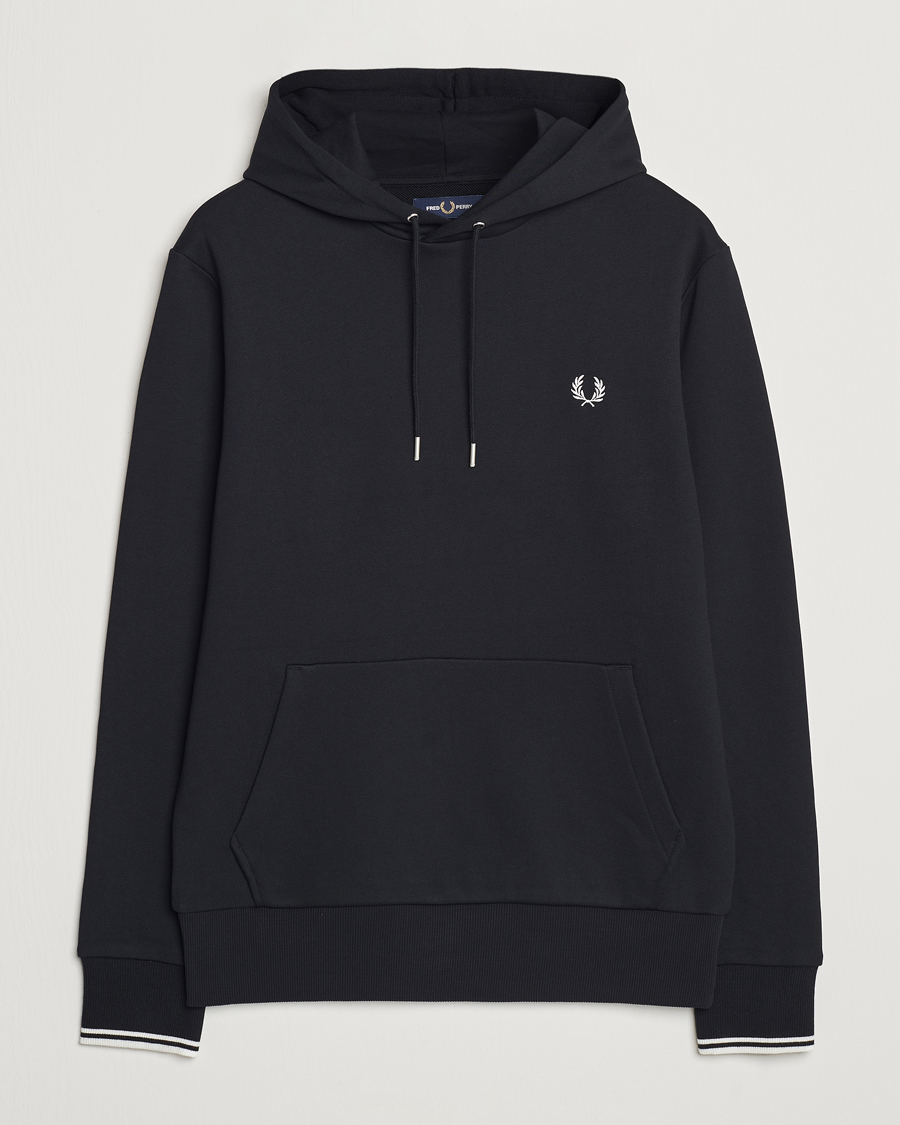 Herre | Gensere | Fred Perry | Tipped Hoodie Black