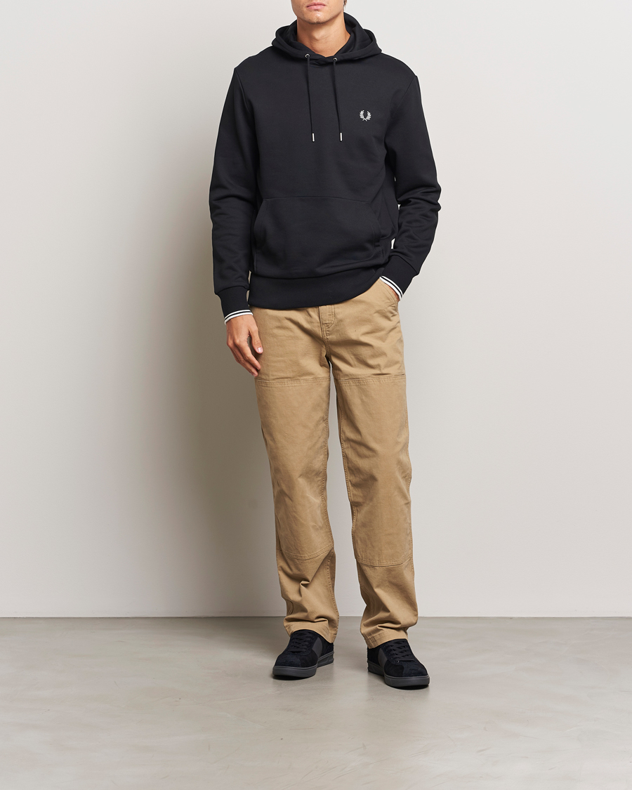 Herre | Gensere | Fred Perry | Tipped Hoodie Black