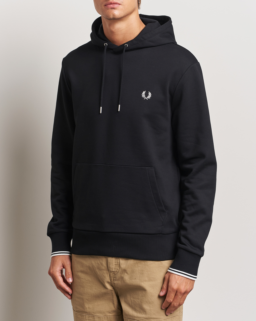 Herre | Gensere | Fred Perry | Tipped Hoodie Black