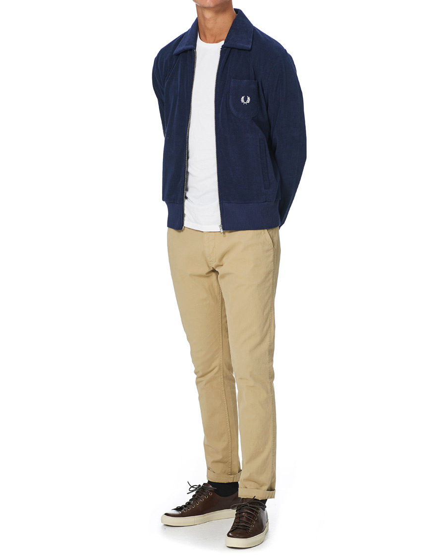 Herre | Gensere | Fred Perry | Reissues Towelling Jacket Carbon Blue