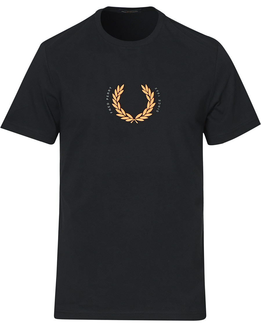 Herre | T-Shirts | Fred Perry | Laurel Wreath Tee Black
