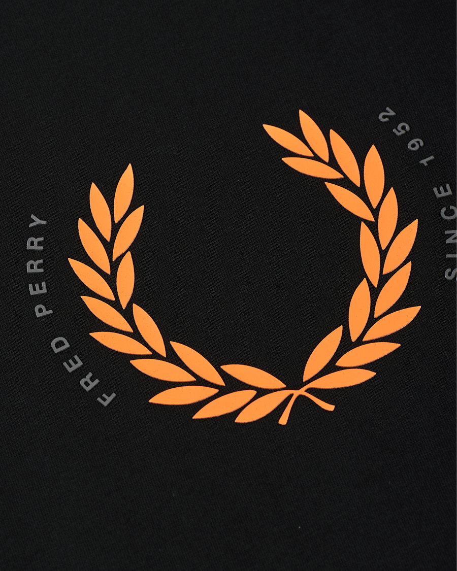 Herre | T-Shirts | Fred Perry | Laurel Wreath Tee Black