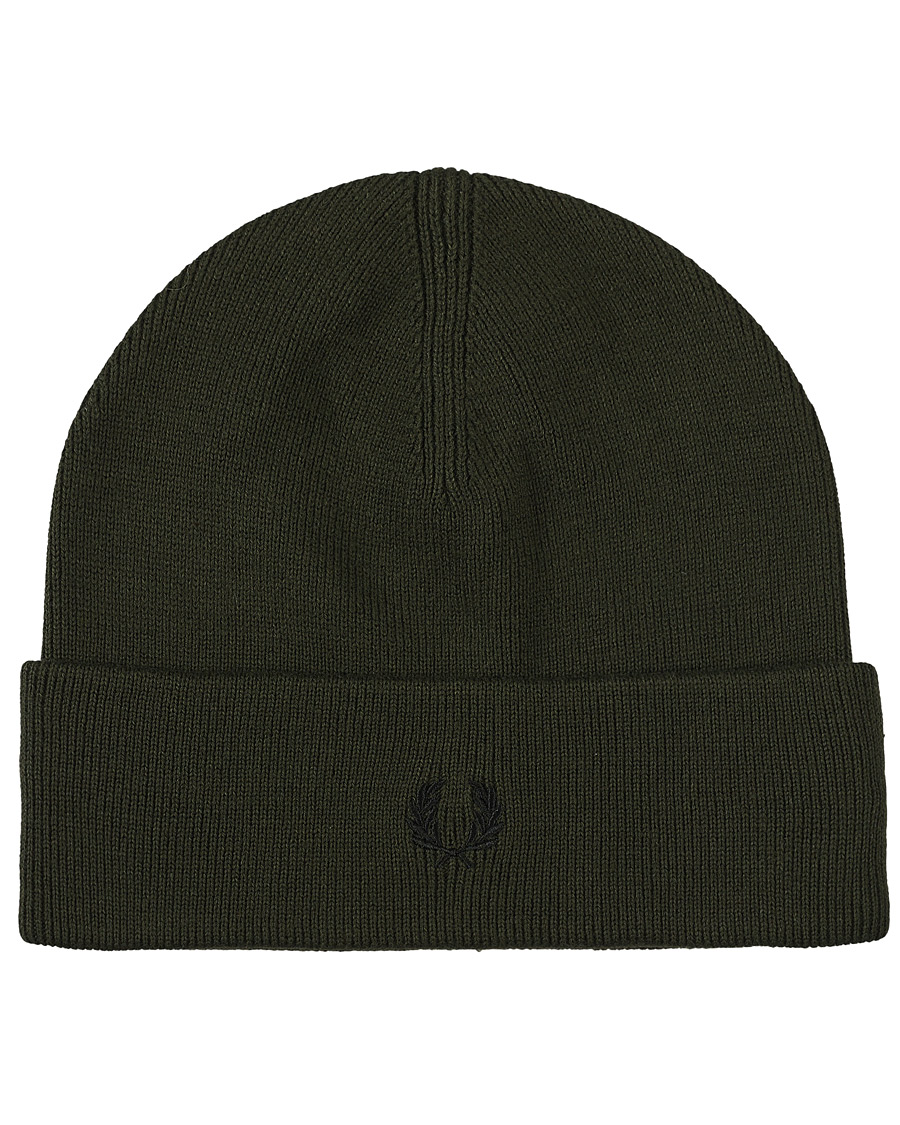 Herre | Fred Perry Merino Wool Beanie Hunting Green | Fred Perry | Merino Wool Beanie Hunting Green