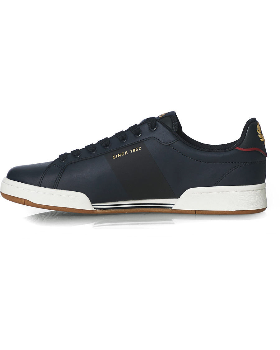 Herre | Fred Perry Bonded Leather Sneakers Navy | Fred Perry | Bonded Leather Sneakers Navy