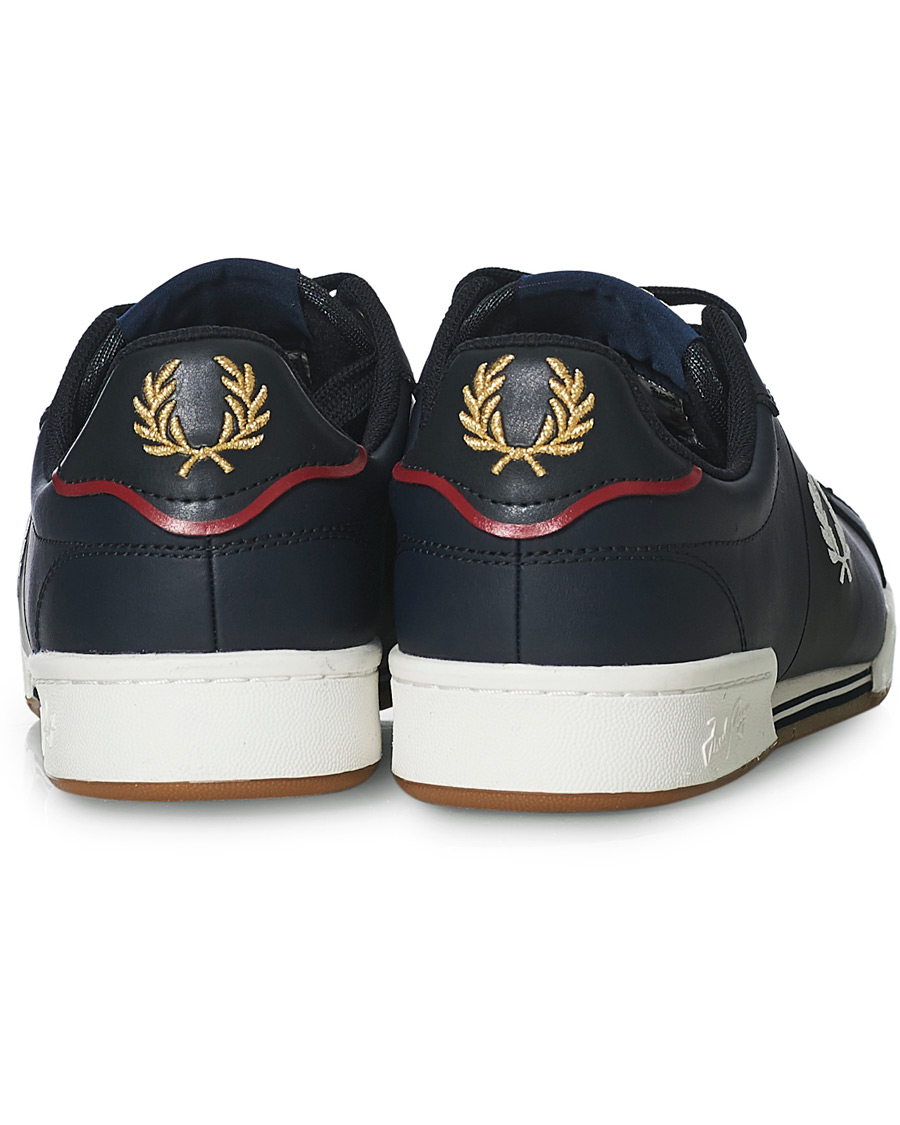 Herre | Fred Perry Bonded Leather Sneakers Navy | Fred Perry | Bonded Leather Sneakers Navy