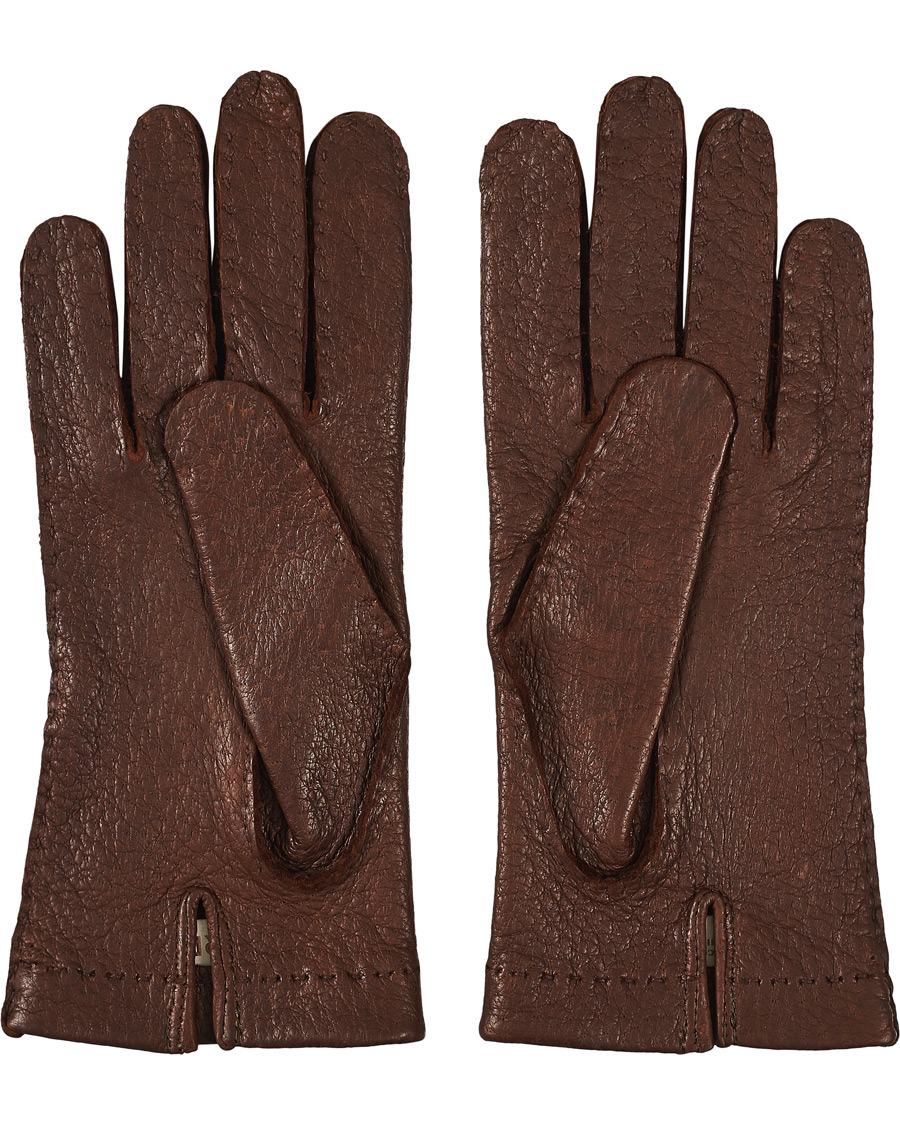 Herre | Business & Beyond | Hestra | Peccary Handsewn Unlined Glove Sienna