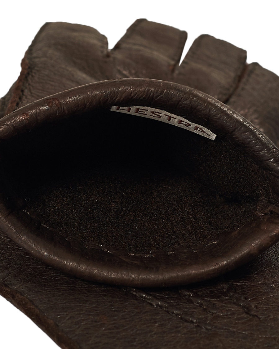 Herre | Hansker | Hestra | Peccary Handsewn Cashmere Glove Espresso