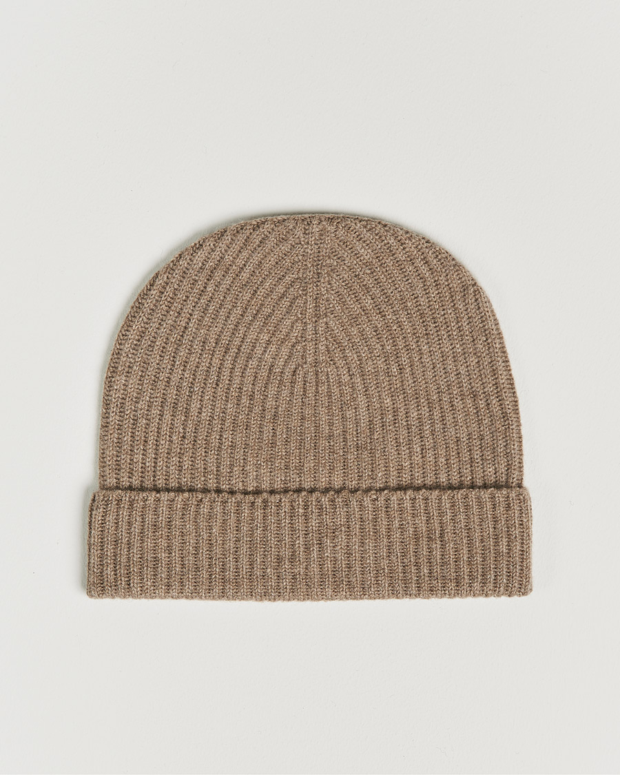 Herre | Luer | Johnstons of Elgin | Cashmere Ribbed Hat Otter