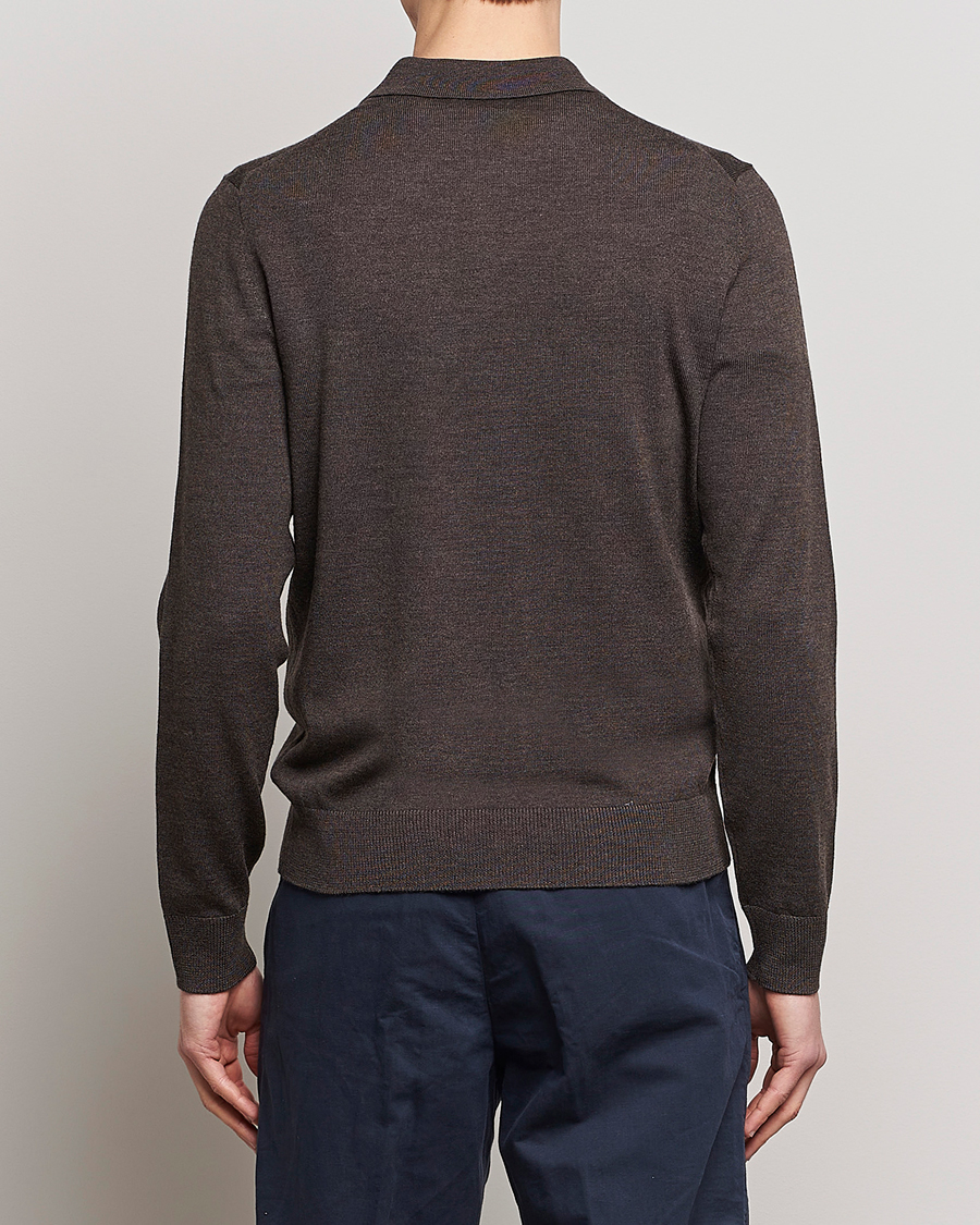 Herre | Gensere | Morris | Merino Polo Knit Brown