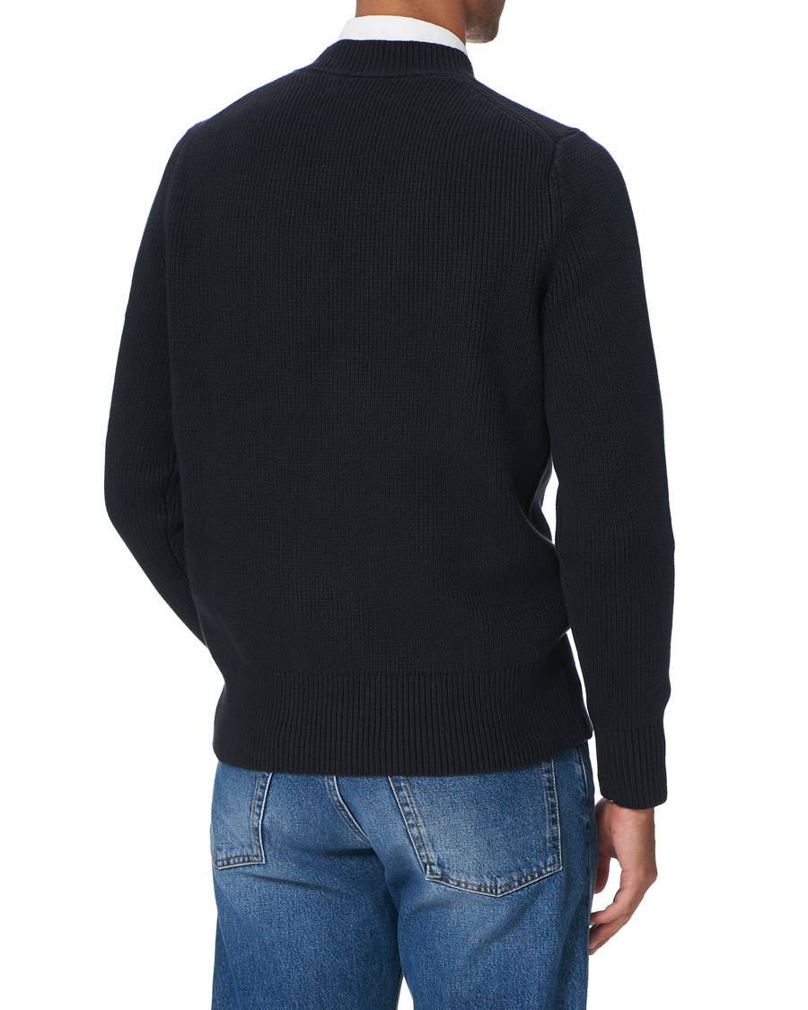 Herre | Gensere | Morris | Bradley Knitted Logo O-Neck Navy