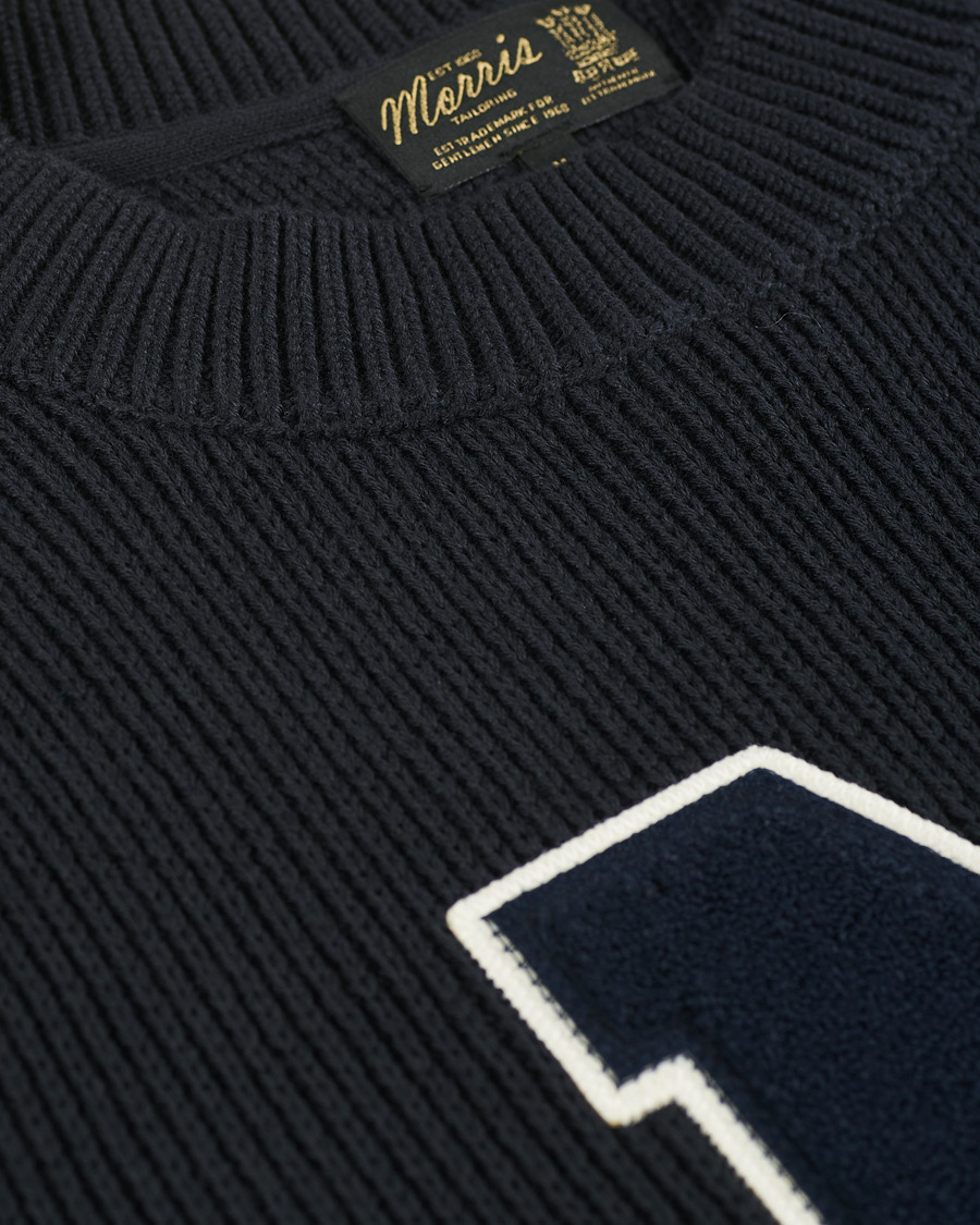 Herre | Gensere | Morris | Bradley Knitted Logo O-Neck Navy