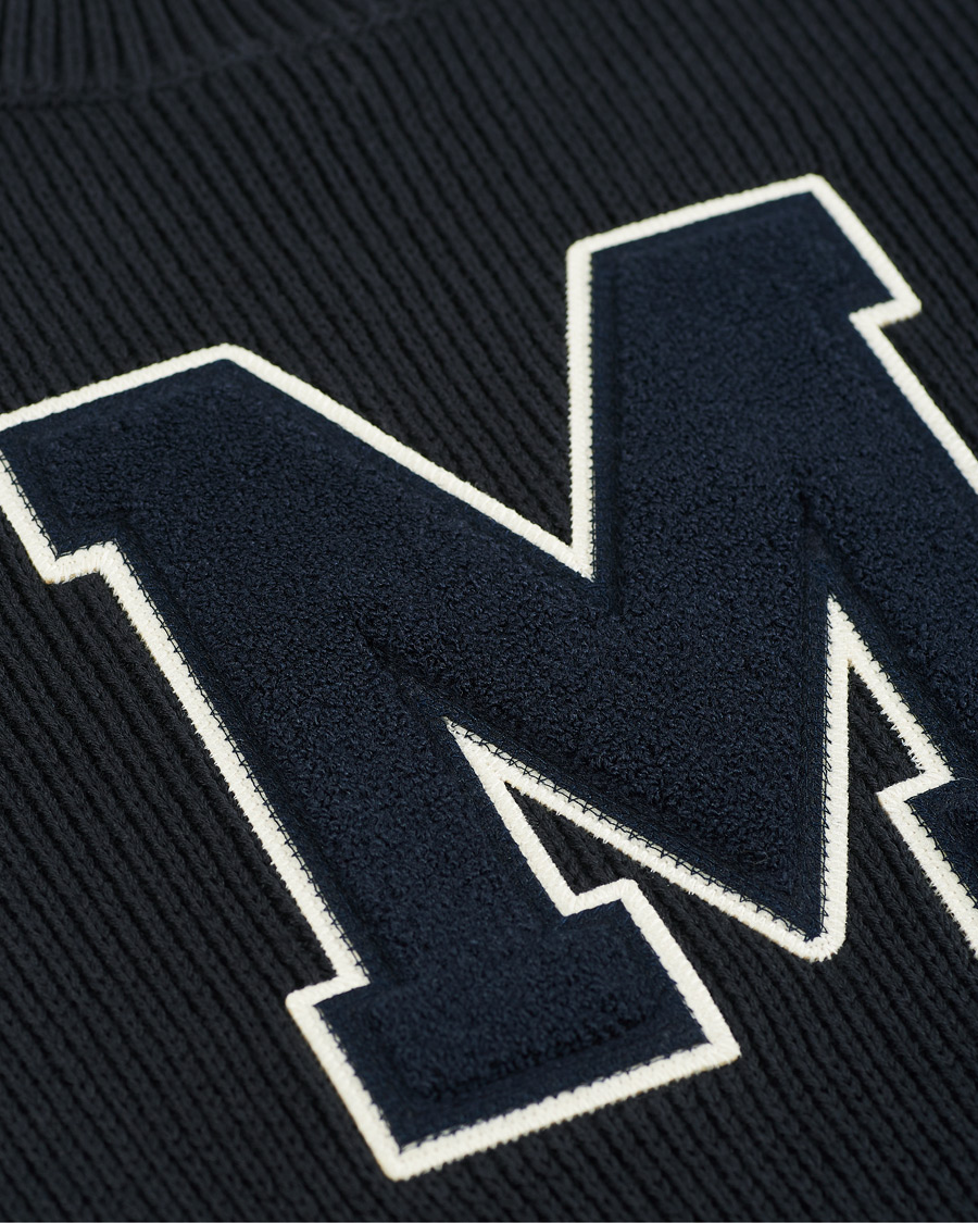 Herre | Gensere | Morris | Bradley Knitted Logo O-Neck Navy