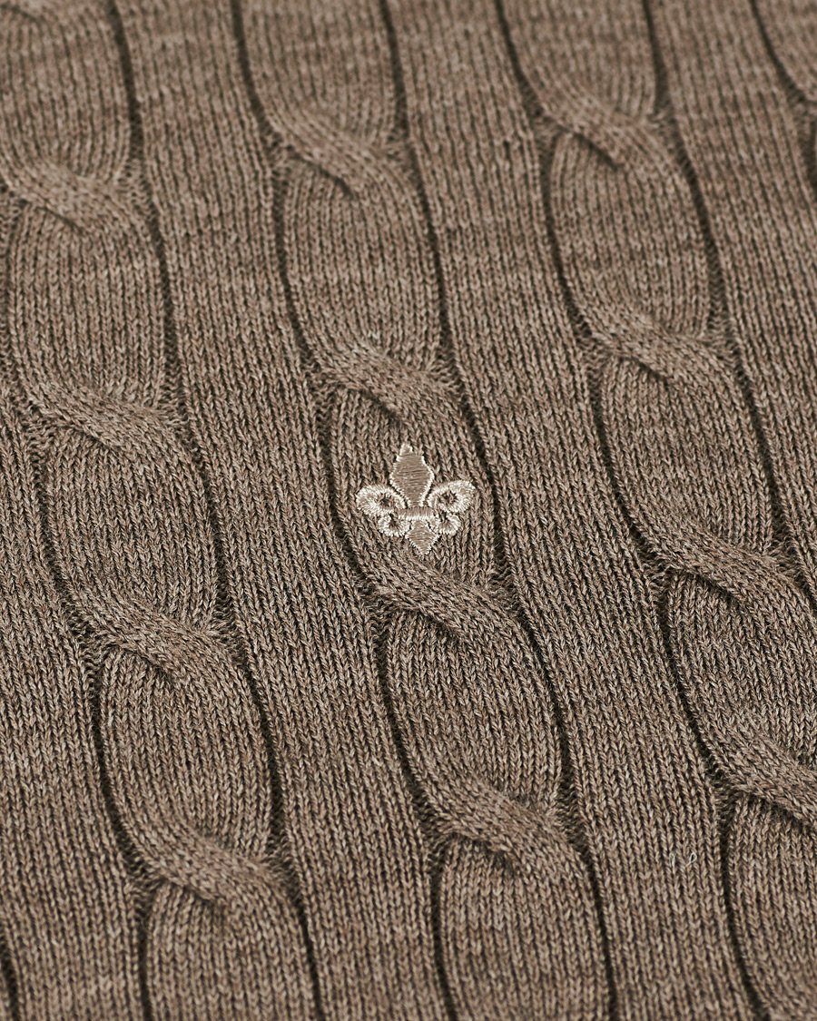 Herre | Gensere | Morris | Merino Cable O-Neck Light Brown