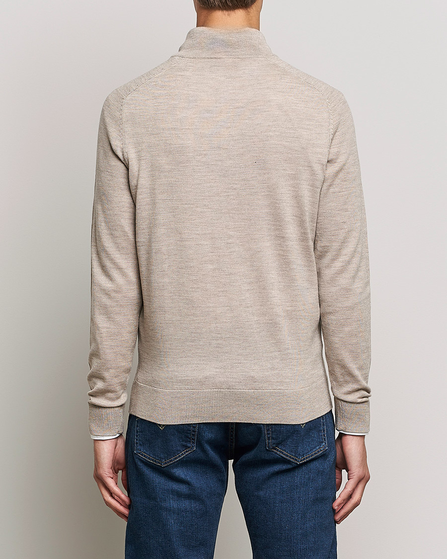 Herre | Gensere | Morris | John Merino Half Zip Khaki
