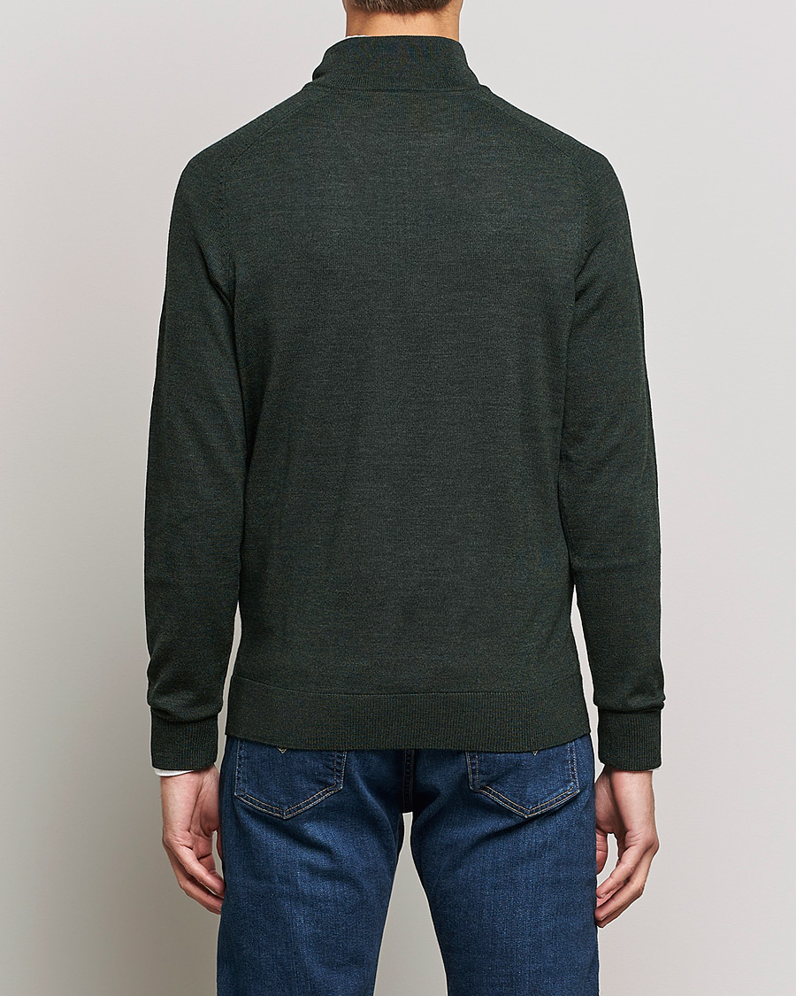 Herre | Gensere | Morris | John Merino Half Zip Olive