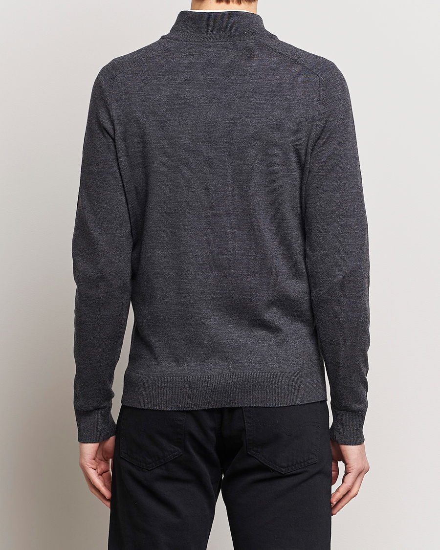 Herre | Gensere | Morris | John Merino Half Zip Dark Grey