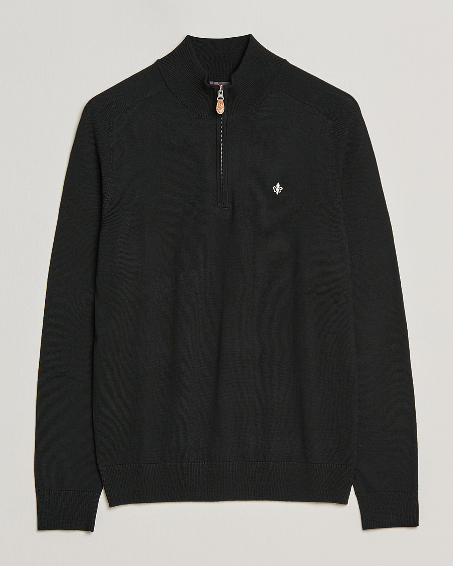 Herre | Gensere | Morris | John Merino Half Zip Black