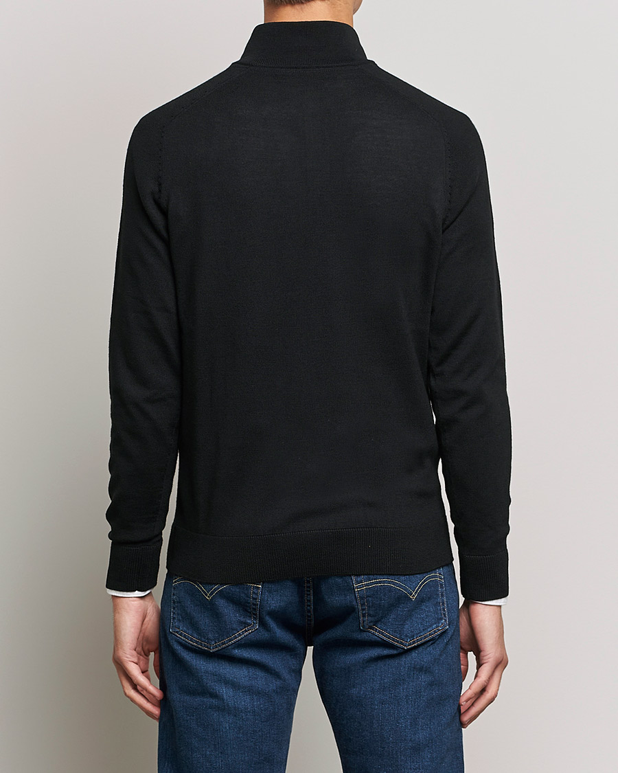 Herre | Gensere | Morris | John Merino Half Zip Black