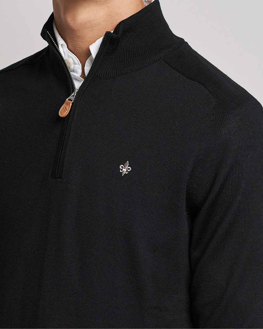 Herre | Gensere | Morris | John Merino Half Zip Black